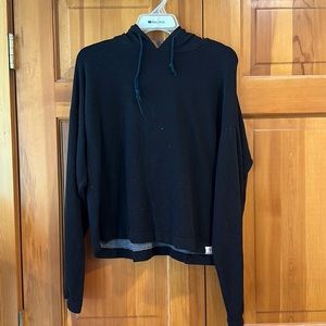 Black cropped hoodie